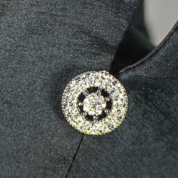 Joseph Ribkoff Black Cocktail Event Dress Portrait Collar Classic 14 - Picture 5 of 5